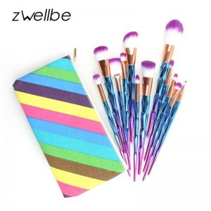 Diamond Shape Makeup Brush Set