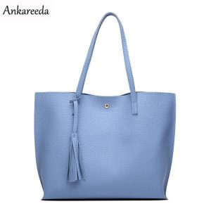 Soft Leather Tassel Tote