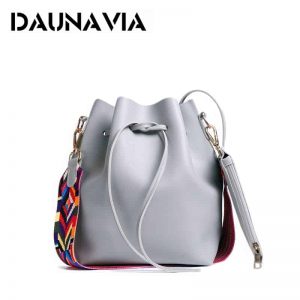 Colorful Strap Bucket Bag