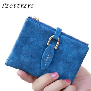 Snap Fastener Short Clutch Wallet