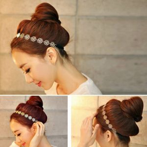 Hollow Rose Flower Elastic Headband